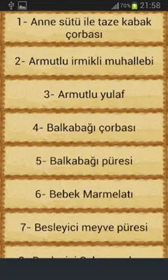 Bebekler İçin Yemek Tarifleri android App screenshot 4